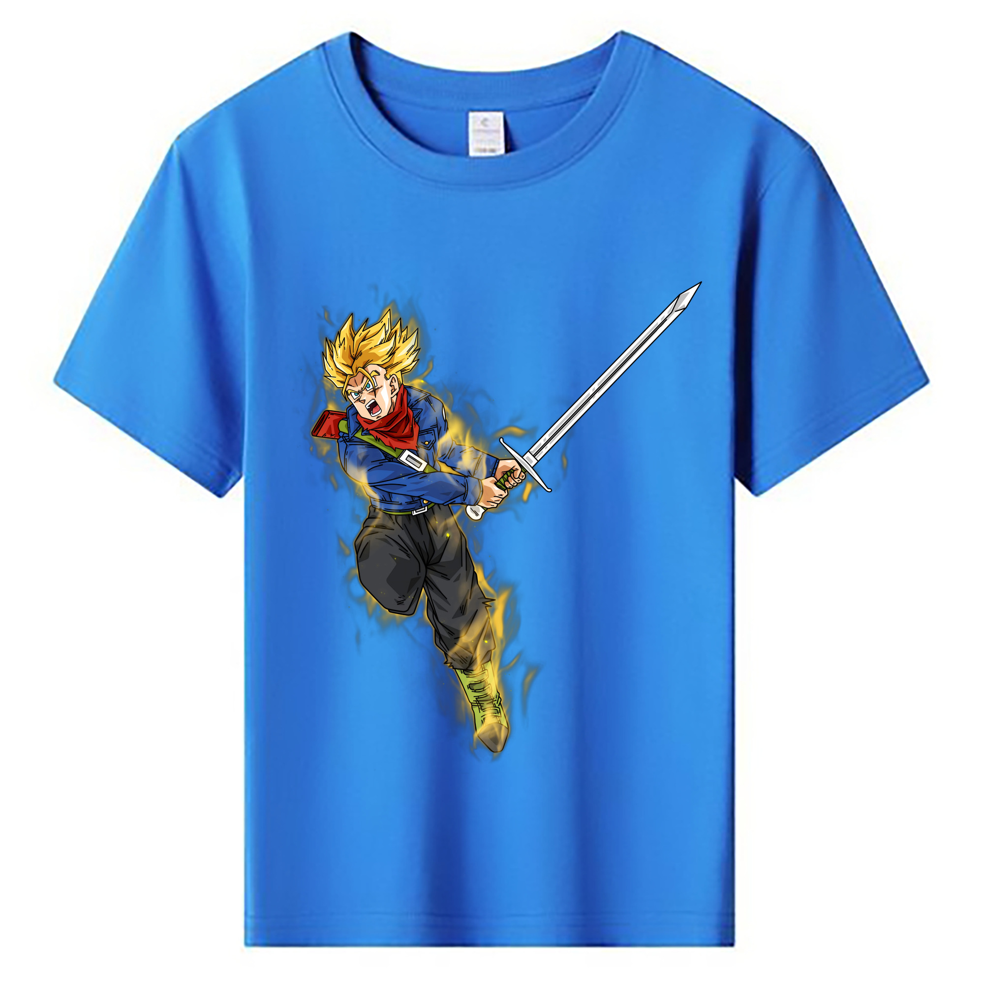 （画像用） ドラゴンボール トランクス（Torankusu）DRAGON BALL Trunks 綿100％キッズTシャツ（フロントプリント）